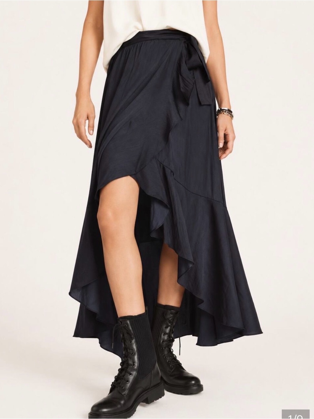 Maeve Ruffle Wrap Midi Skirt from Anthropologie